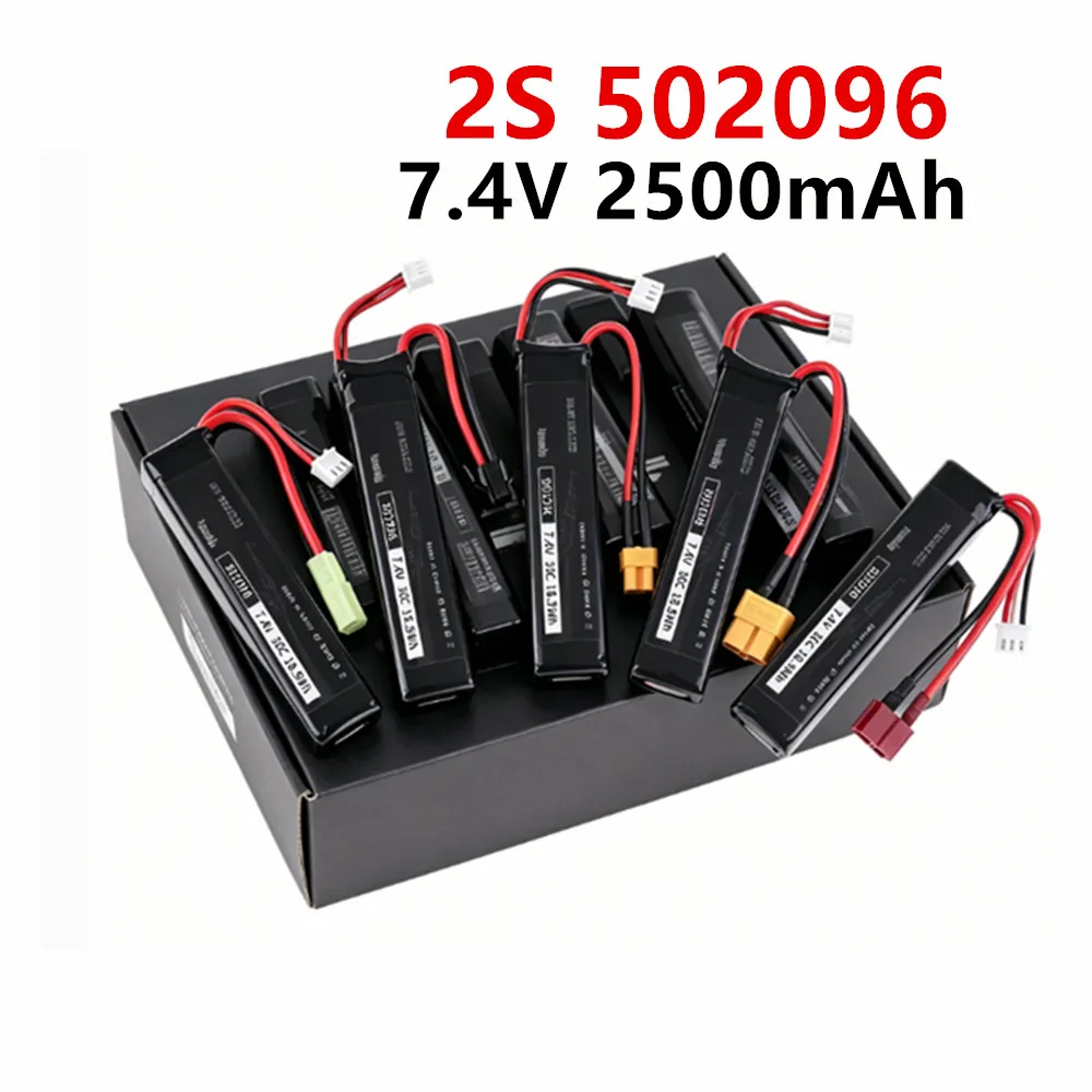 7.4V 2500mAh soft bullet gun professional lithium battery for Mini Airsoft BB Air Pistol Electric Toys Guns Parts 502096