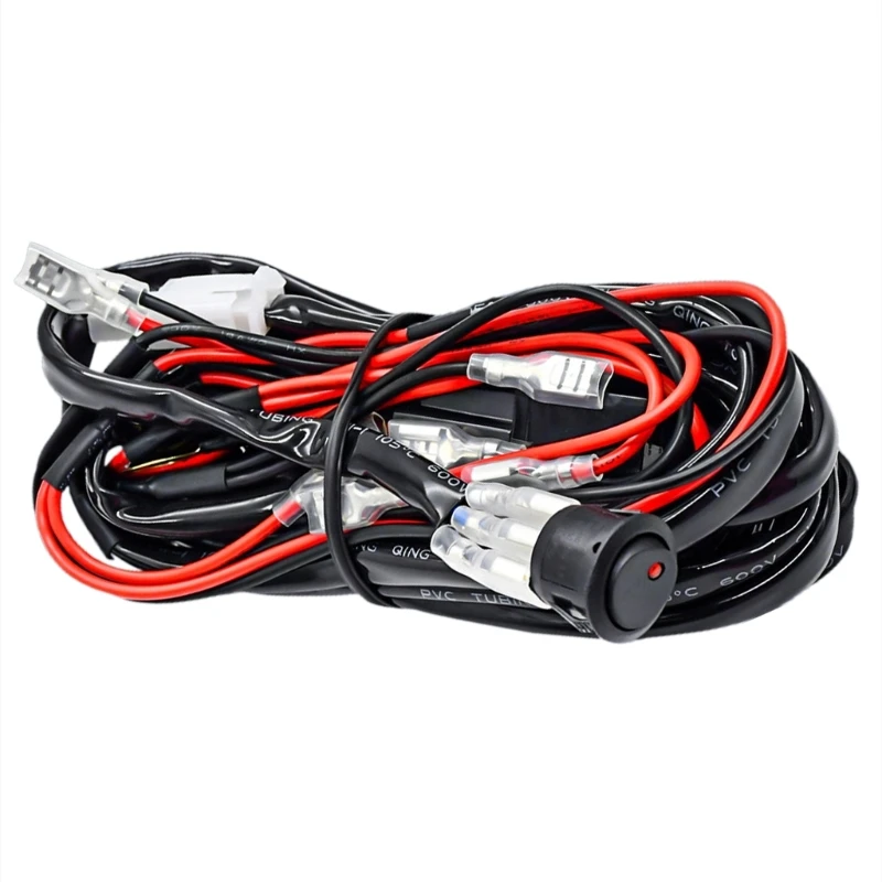 Motorfiets Mistlamp Kabelboom LED Lamp Koplamp Relais Draad Spotlight Kabel met 2 Stekkers Power tot 300 W