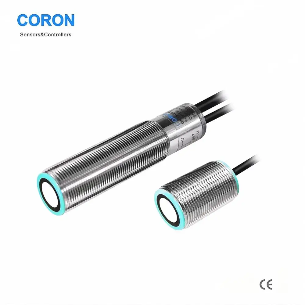 

CORON QR18-ZTS60 Ультразвуковой датчик сквозного луча с защитой от помех NPN PNP для обнаружения одинарных или двойных листов