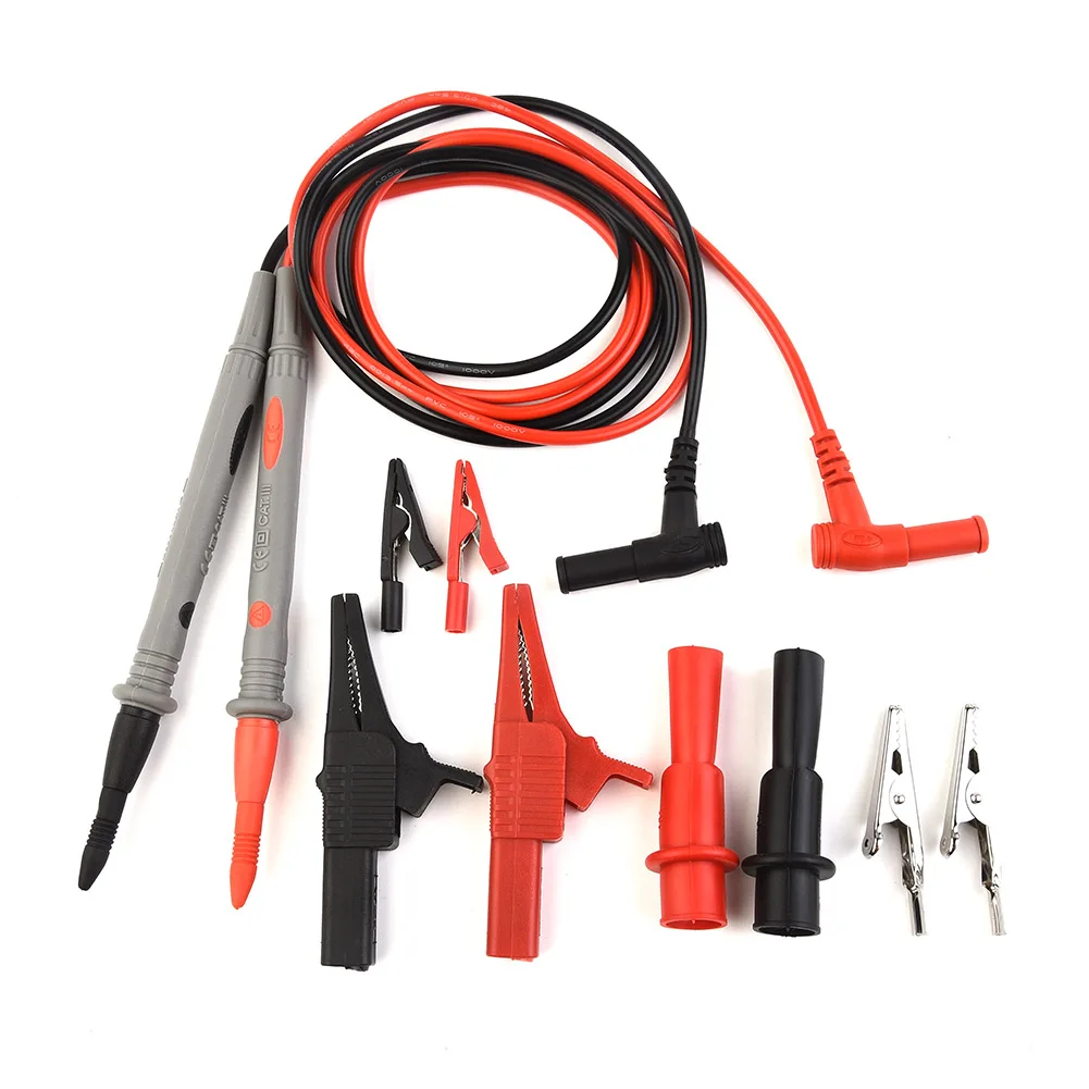 1000 V 10A Digital Multimeter Probe Polyvinyl Chloride Wire Needle Tip -Universal Test Leads With -Alligator Clip