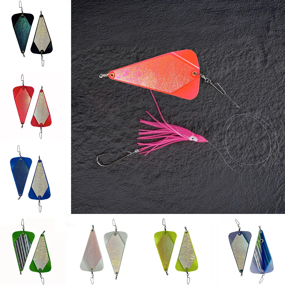 20cm Sea Fishing Trolling Diver Planer Board With Swivel Laser Stickers Portable Boat Fishing Tackle Accessory