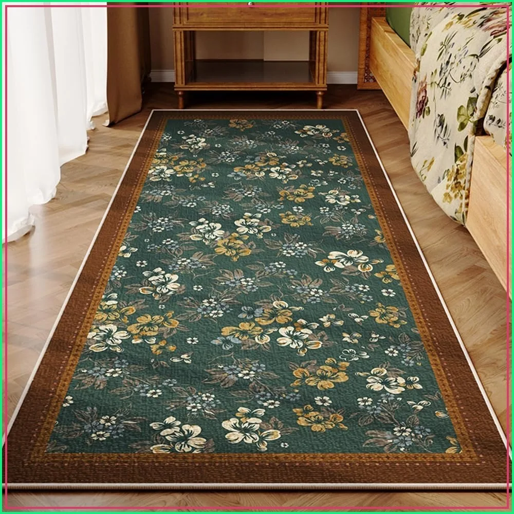 Washable Custom Size Runner Rug 4x9 ft Slip Resistant Rubber Backing for Living Room Kitchen Hallway
