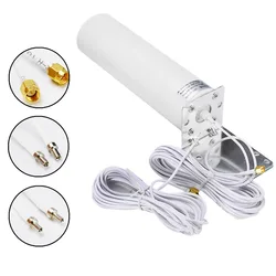 Antena MIMO 4G LTE 5G, antena impermeable para exteriores, conector SMA macho CRC9 TS9 con Cable de extensión Dual de 5M para módem enrutador