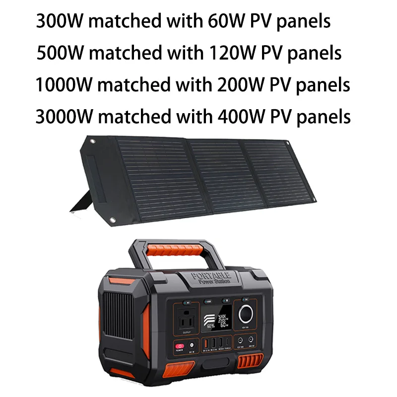 Imagem -03 - Estação de Energia Portátil Bateria do Gerador Solar com Painel Solar Kit Completo para Casa 300w 500w kw kw kw kw