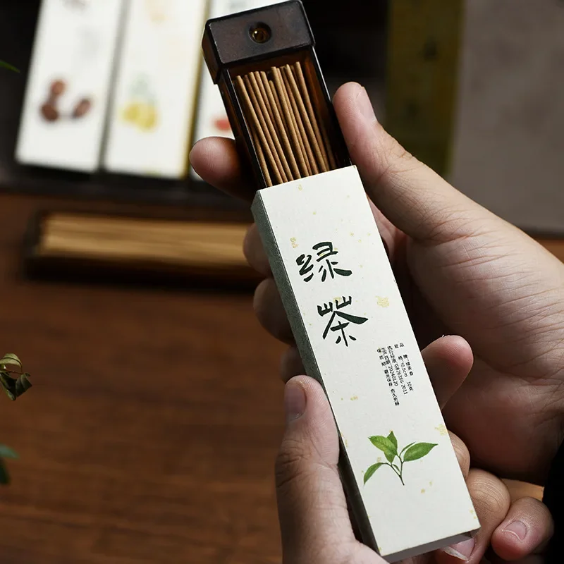 10g Natural Sandalwood Stick Incense/Study Tea Room Home Aromatherapy Air Purification Odor Removal Pocket Portable Joss Stick