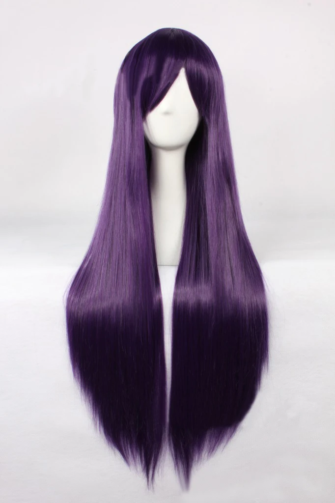 Game DDLC Literature Club Natsuki Cosplay Sayori Yuri Monika Cosplay Wig Long Cosplay Orange Hair Purple Synthetic Wigs