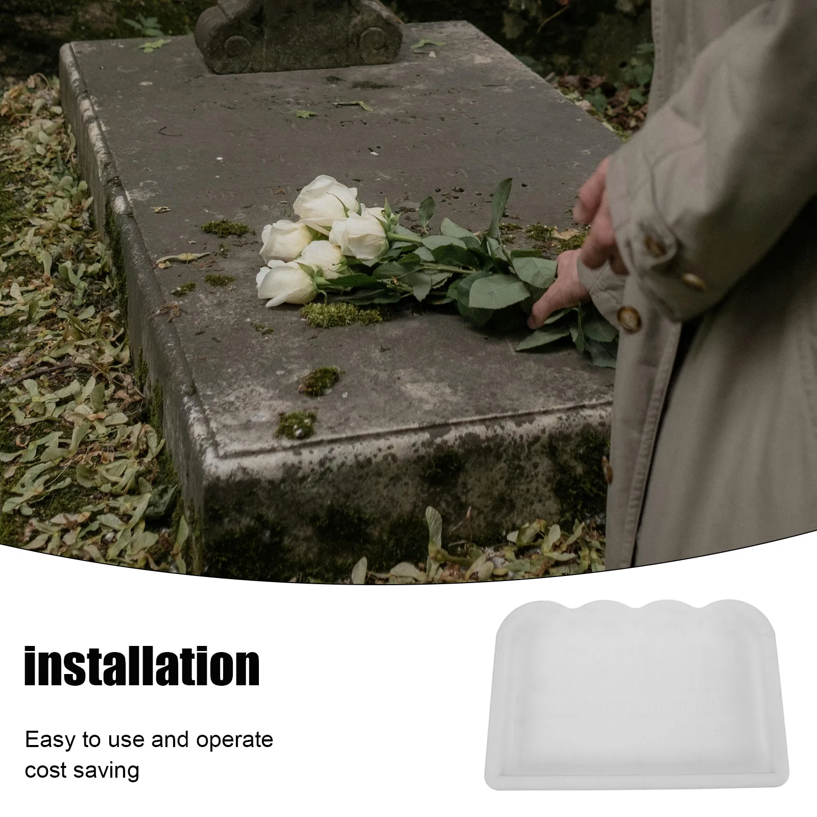 

Fence Mold Reusable Cement Garden Edging Border Mold Landscape Lawn Concrete Paver Molds for Courtyard Cemetery