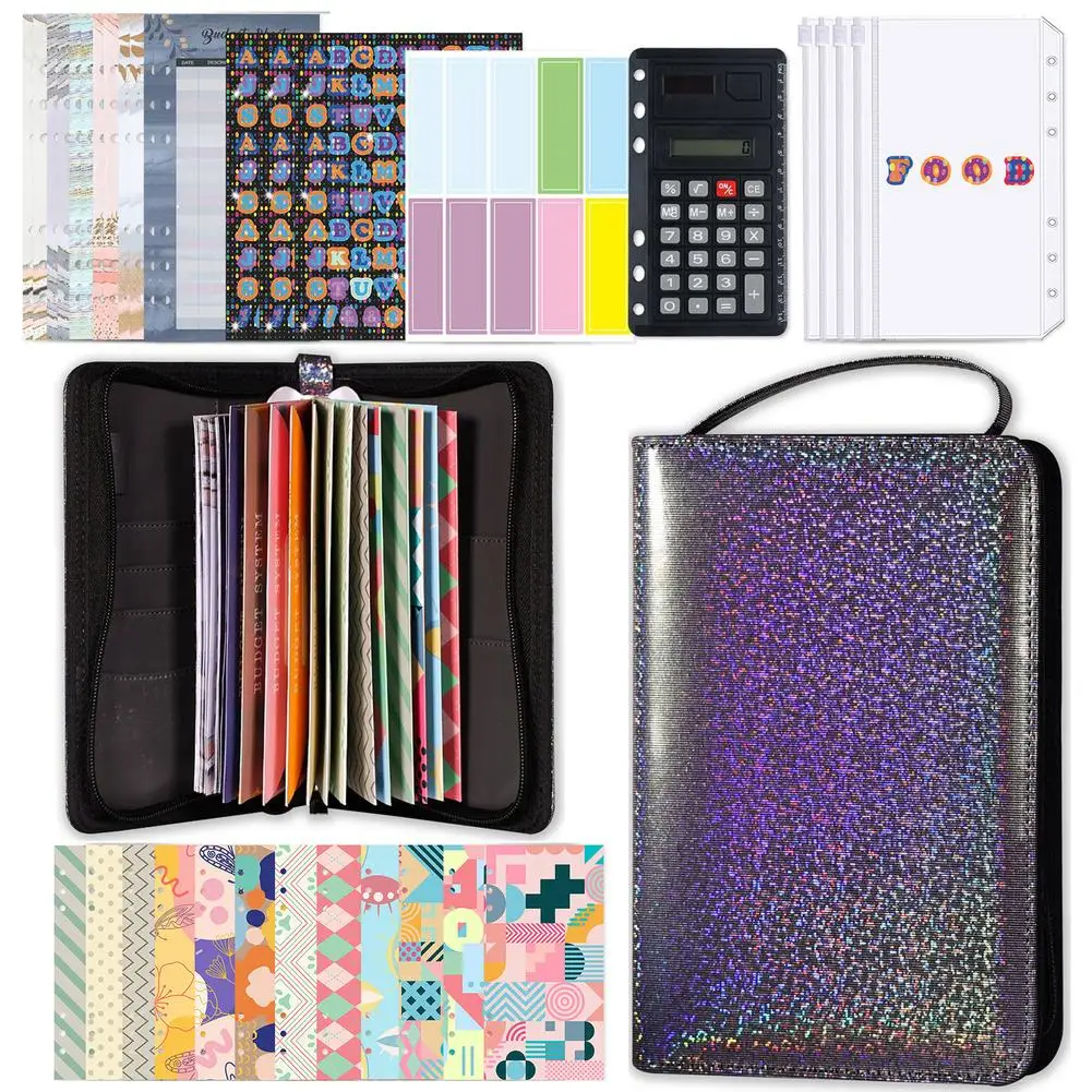 Budgetplanner Budget Binder Multifunctionele A6 Ring Binder Geld Vulling Geld Enveloppen Organisator Rits Tas