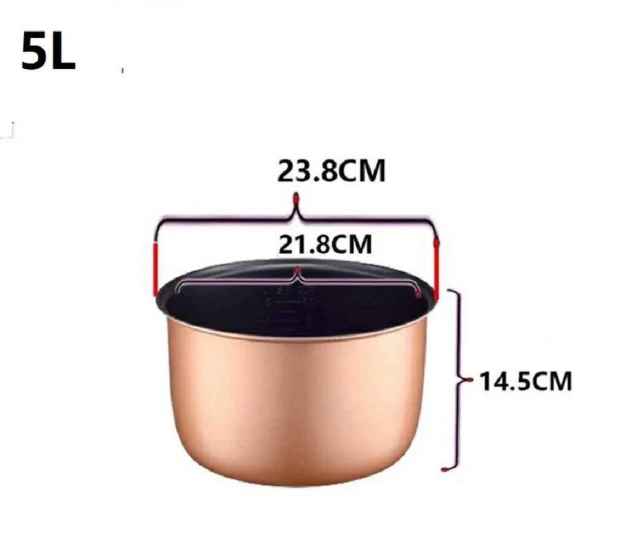 XINCHEN 2L 3L 4L 5L  latest technology gold rice cooker pot aluminum alloy tank for intelligent rice cookers bowl tank