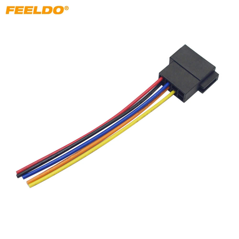 

FEELDO Car Stereo Wiring Harness For Volkswagen/Audi/Mercedes Female Plug Into OEM Factory Radio Audio Installation (Power&Speak