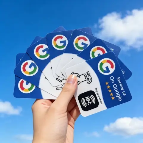Programmable NFC 215 square, suitable for Google evaluation card NFC reading and writing, 13.56MHz QR code editable sticker card
