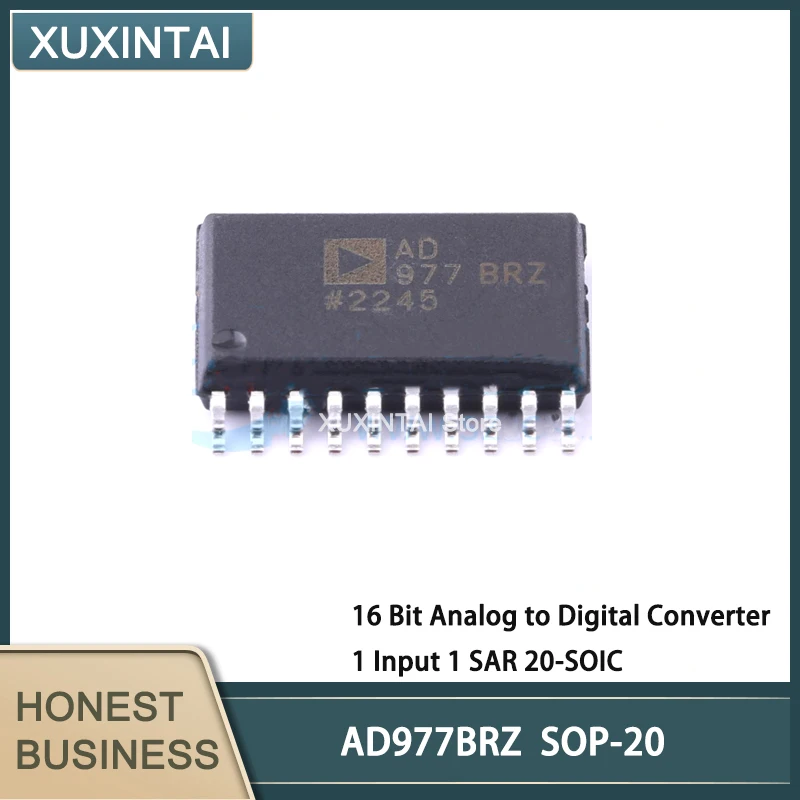 5Pcs/Lot  New Original   AD977BRZ AD977  16 Bit Analog to Digital Converter 1 Input 1 SAR 20-SOIC