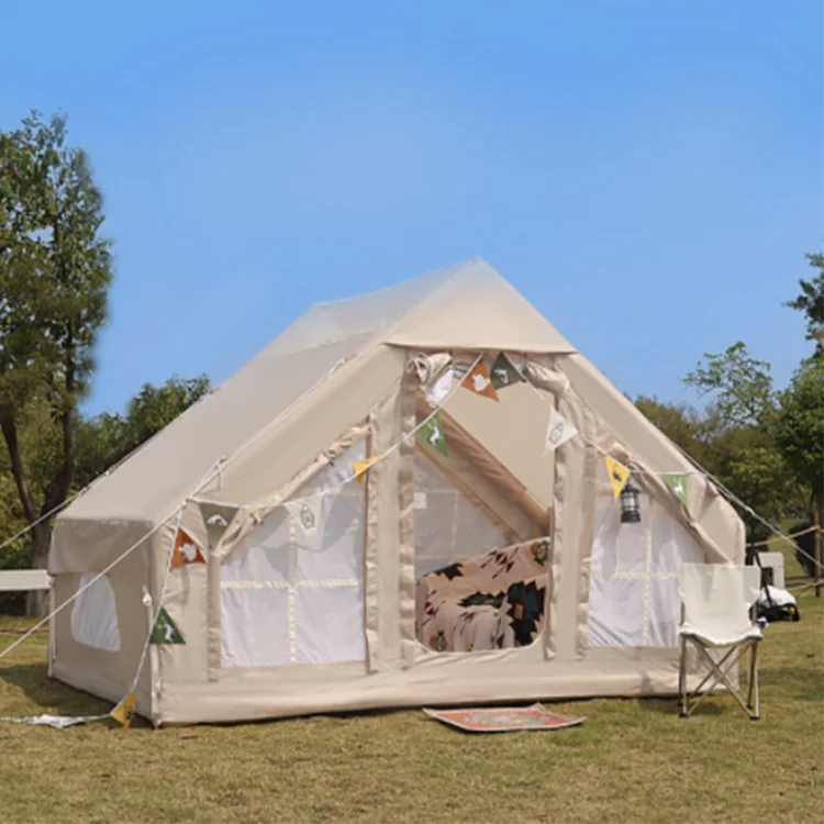 XZ OEM ODM 3*2.1*2m  4*3*2m Inflatable Party Camping Tent for Camping Outdoor Waterproof Air Tent with Air Pump Easy Set up