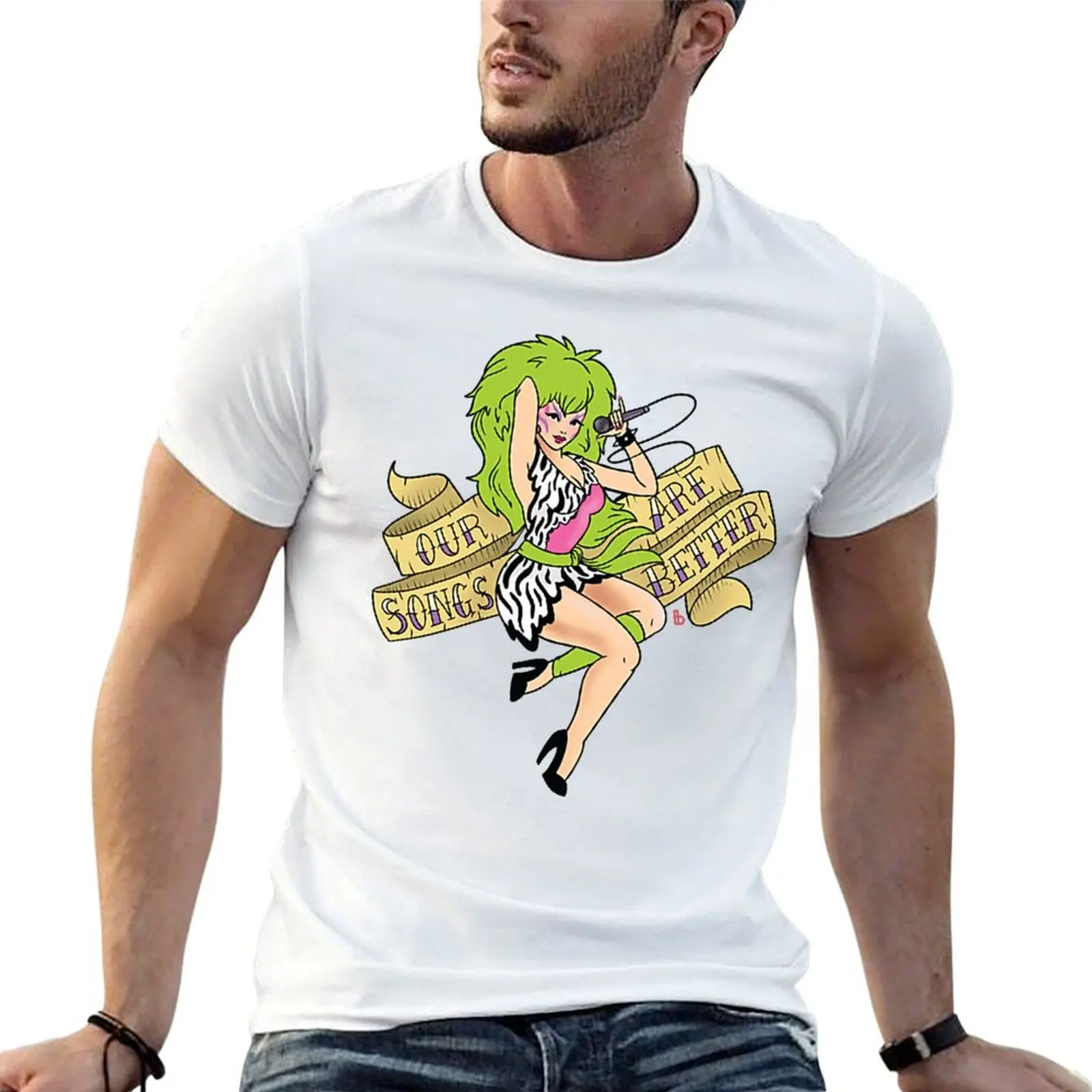 Our Songs are Better! Pizzazz Pinup T-Shirt Durable Work Wear T-Shirt