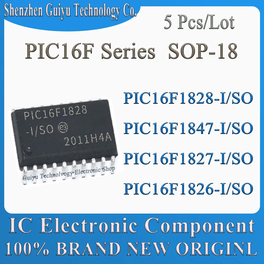 5Pcs/Lot PIC16F1826-I/SO PIC16F1827 PIC16F1847 PIC16F1828 PIC16F1826 PIC16F PIC SOP-18 IC MCU Chip