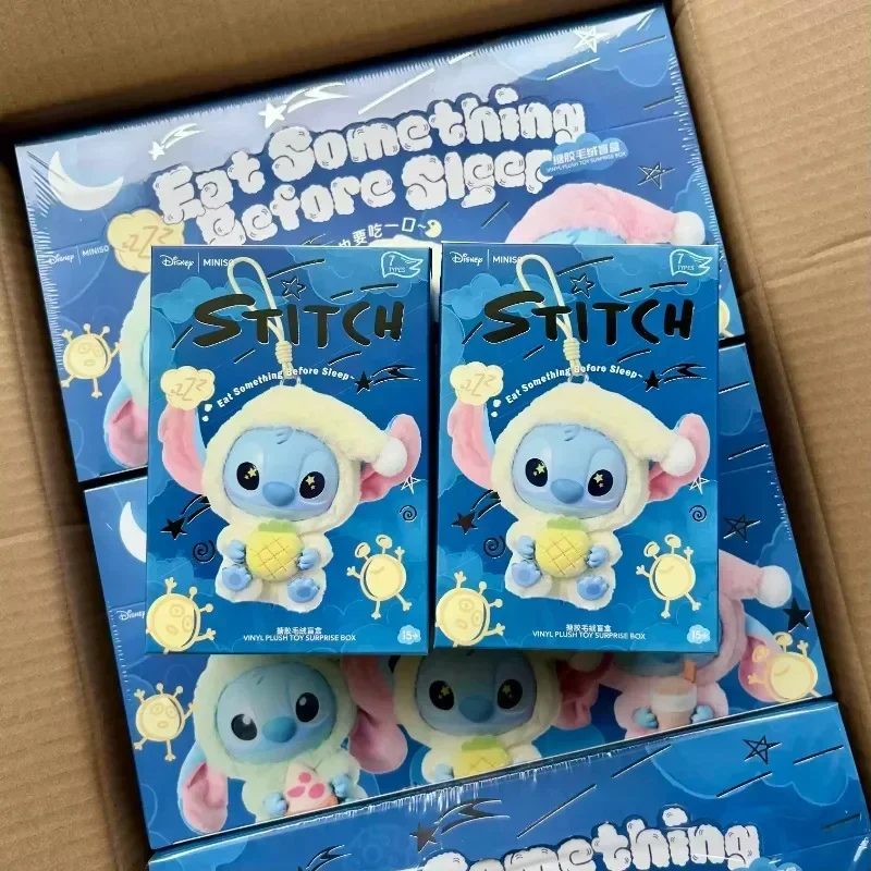 Nieuwe Stitch Eat Something Before Sleep Series Blind Box Pluche Poppen Hanger Schattige Pop Ornament Mystery Box Verrassing Speelgoed Geschenken