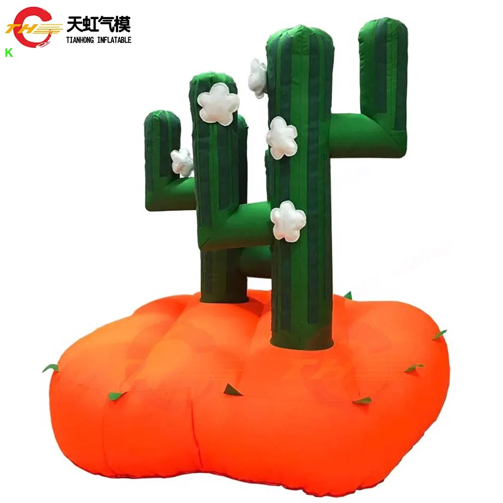 Portable Inflatable Cactus Ring Toss Game Fun Party Rental Hoopla Toss Inflatable Equipment for Kids and Adults Includes Blower