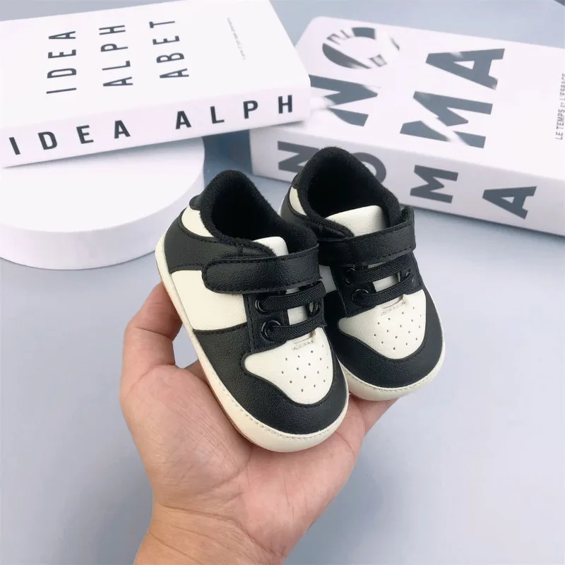 Baby Walking Shoes Soft Rubber Sole Colorblock Design Non Slip Toddler Sneakers for Boys Girls Versatile All Match Baby Shoes