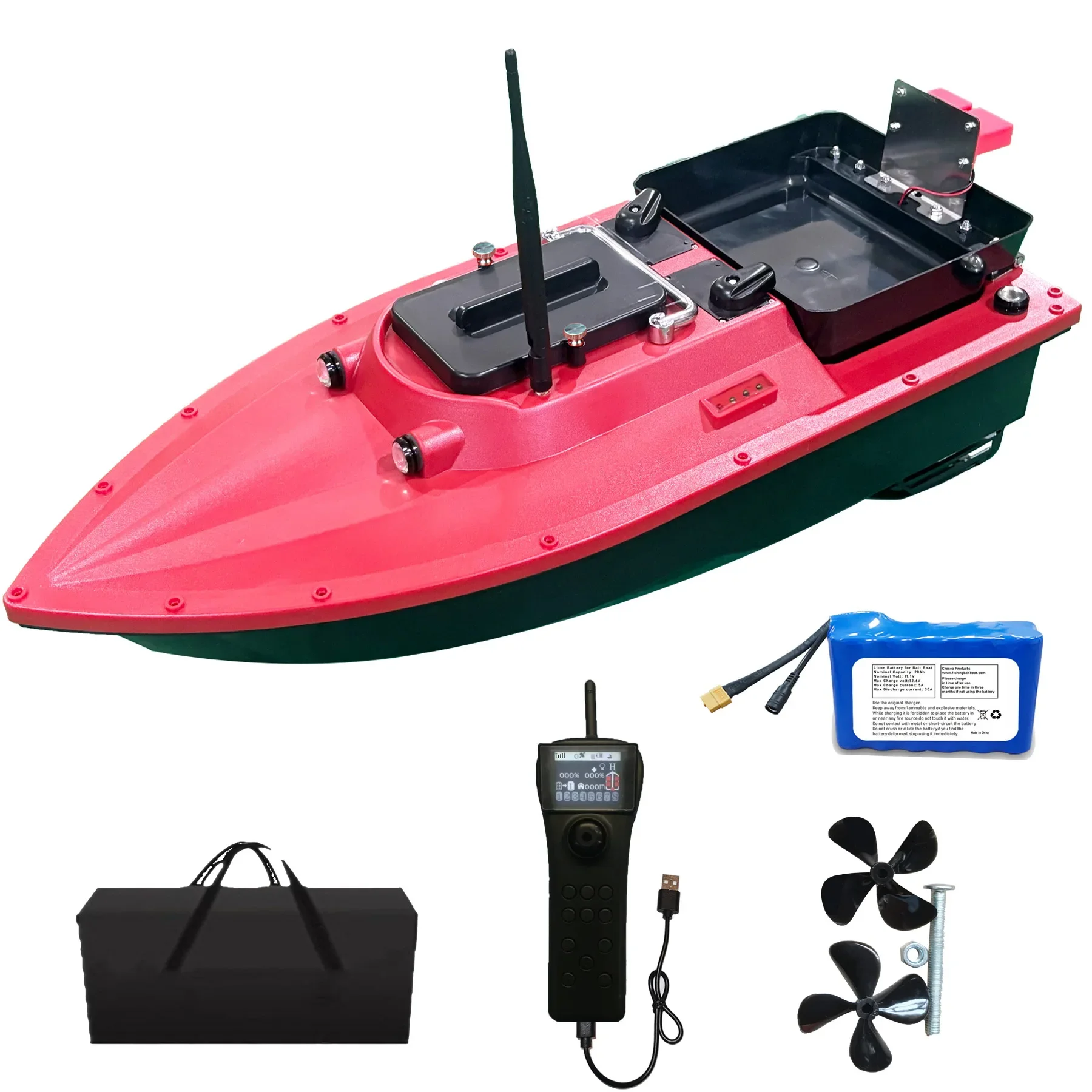 12V 20A High Speed Waterproof 10KM/H RC Surfer Fishing Bait Boats RC Carp Fishing Bait Boats with GPS