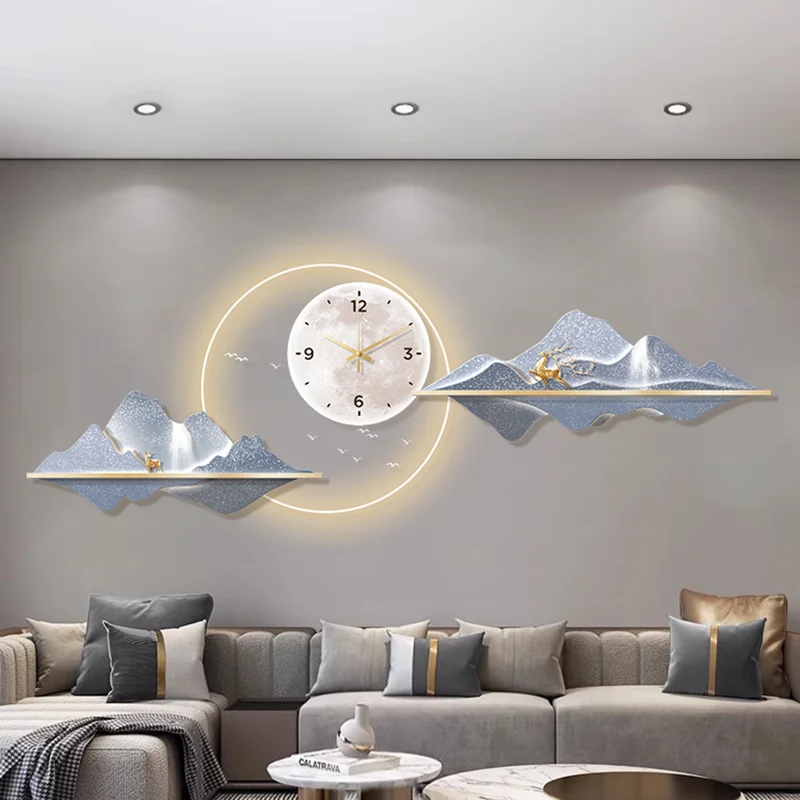 Luminous Design Wall Watch Silent Creative Bathroom Aesthetic Korean Interior Wall Clocks Restaurant Reloj Pared Home Decor