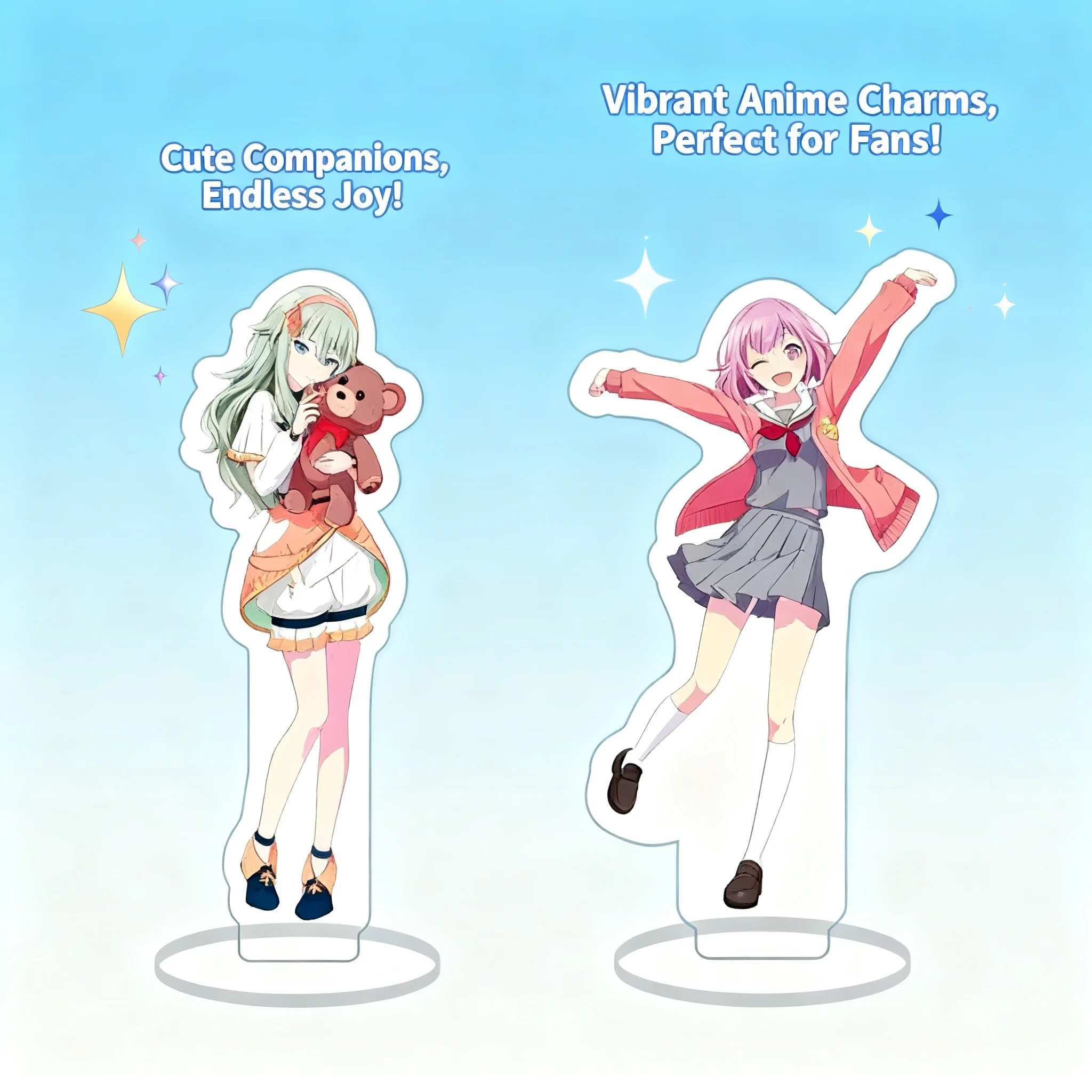 

8cm World Project Acrylic Small Standee Hatsune Miku Kagamine Rin Anime Creative Desktop Decoration Figure Collectible Gift