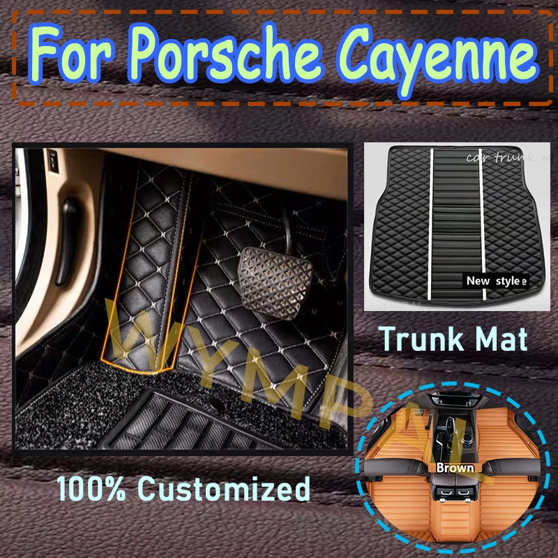 

Luxury Custom Car floor mats for Porsche Cayenne 2011 2012 2013 2014 2015 2016 2017 auto foot Pads automobile accessories