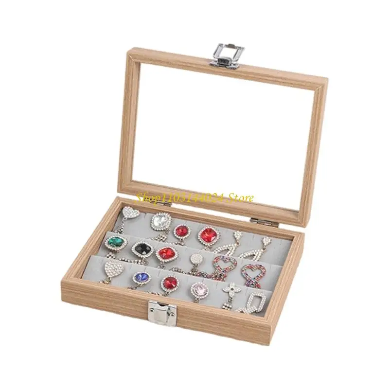 

N5KE Wooden Jewelry Holder for Fashion Enthusiasts and Collectors Earrings Container