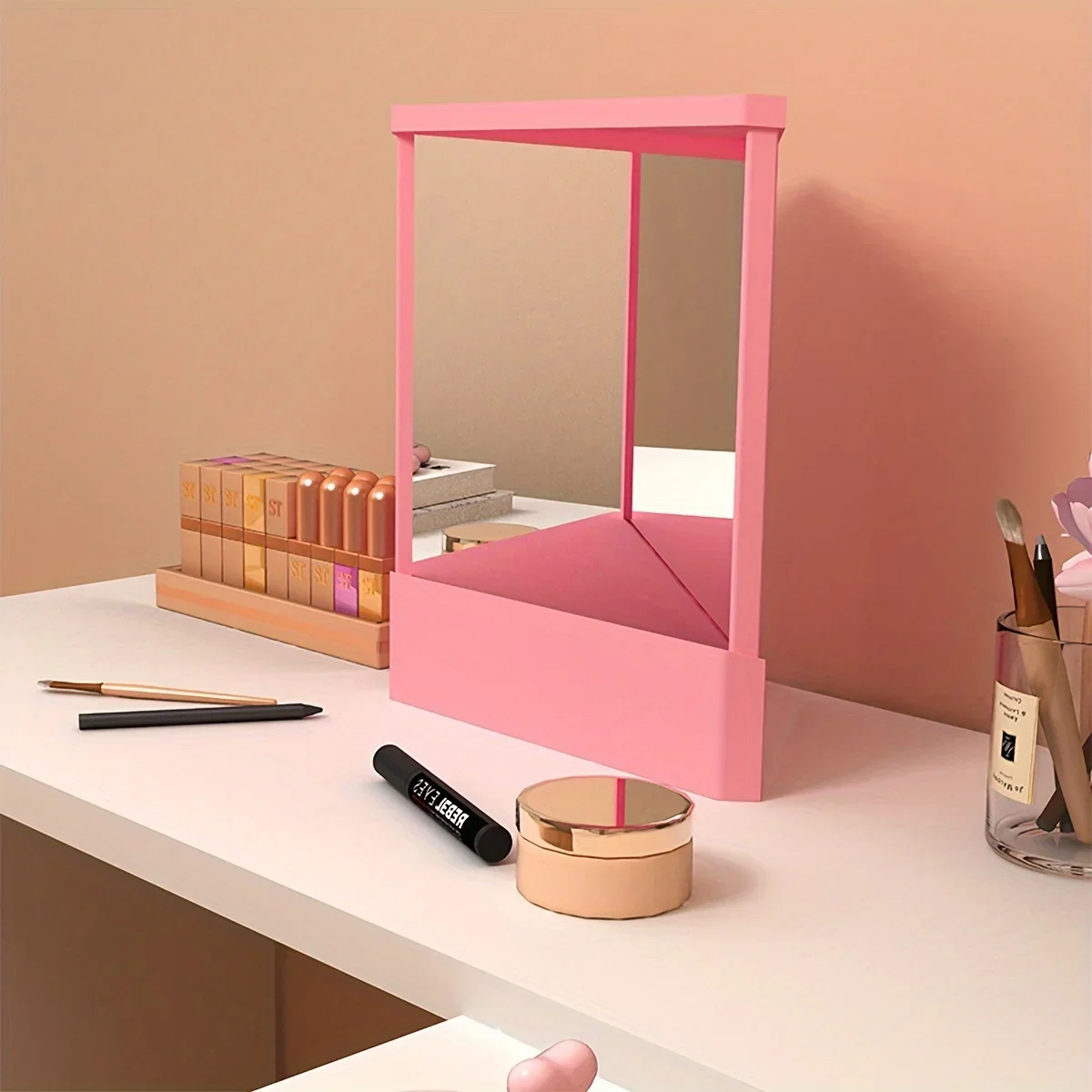 Realistic mirror without mirror, not reversed left and right, not reversed, not mirror, restoring desktop reality mirror, Makeup