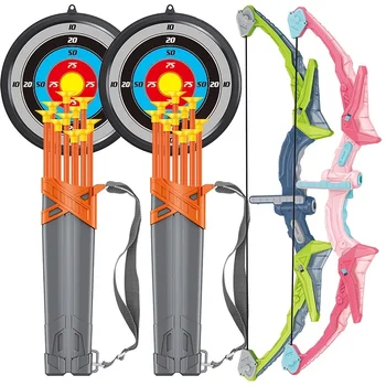 Çocuklar Yay ve Ok Light-up Okçuluk Seti Çocuklar Için Oyuncak 3 4 5 6 7 8 9 10 11 12 Yaşında Erkek Kız Çekim Oyuncak Noel Hediyesi