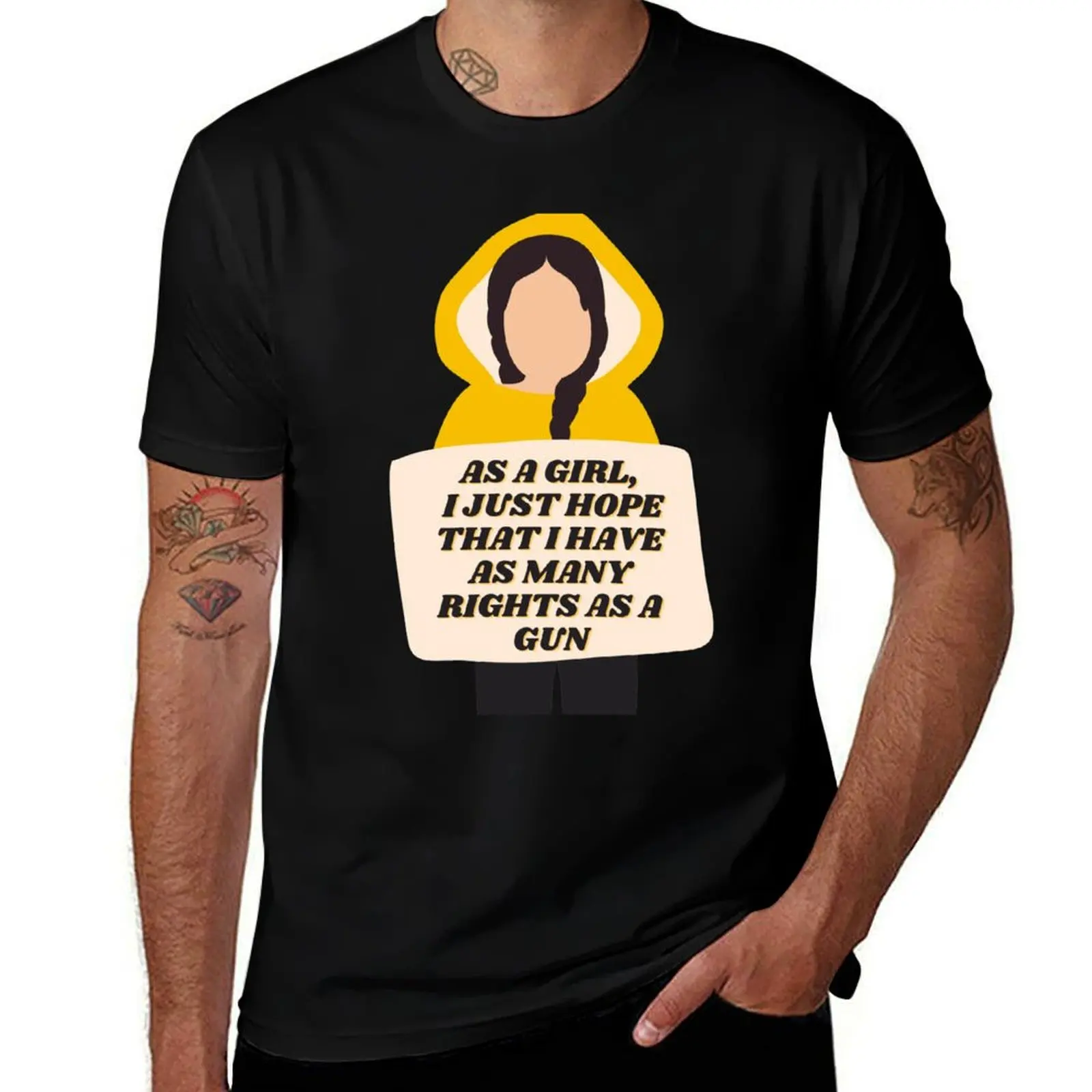 Pro Choice AS A GIRL, I JUST HOPE THAT I HAVE AS MANY RIGHTS AS A GUN Rally For Abortion Justice T-Shirt