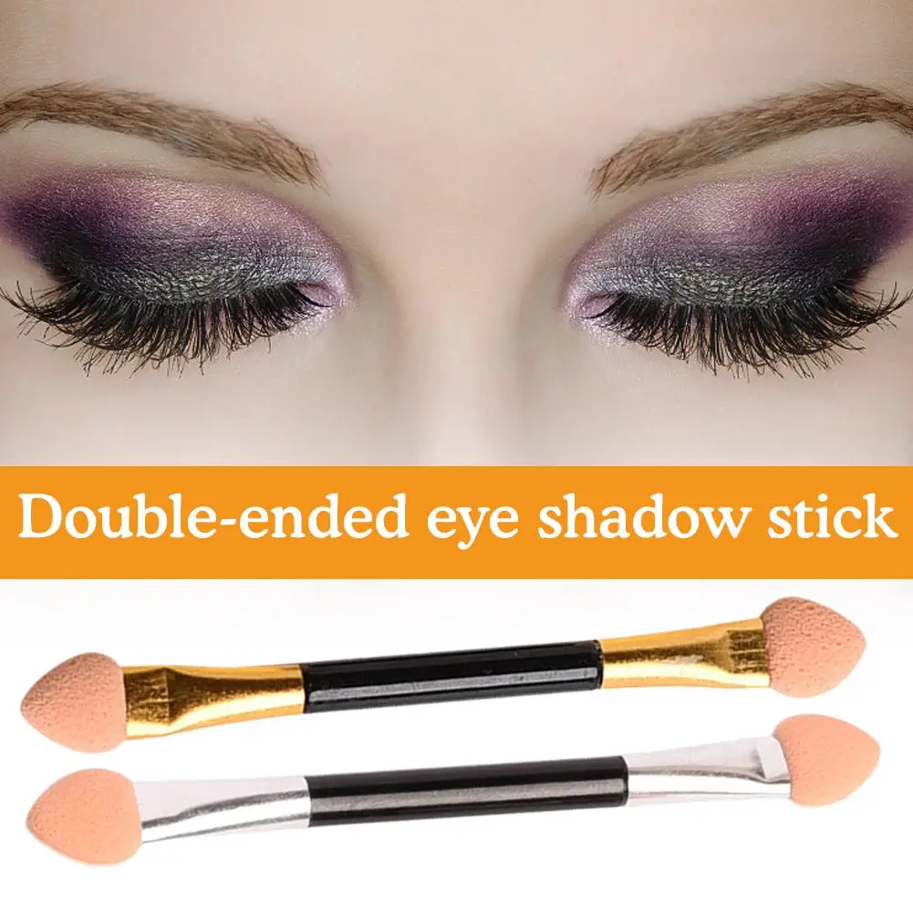 1pcs Small Portable Double-ended Sponge Eye Shadow Stick Mini Eye Shadow Brush Eye Makeup Brush Sponge Stick