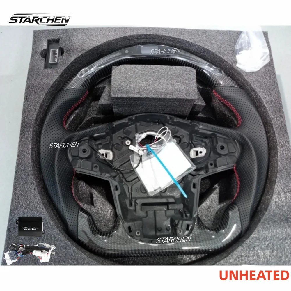 LED Real Carbon Fiber Steering Wheel for GR Supra A90 MKV MK5 MK4 2020+ with LED Shift Indicator (Non-heated)