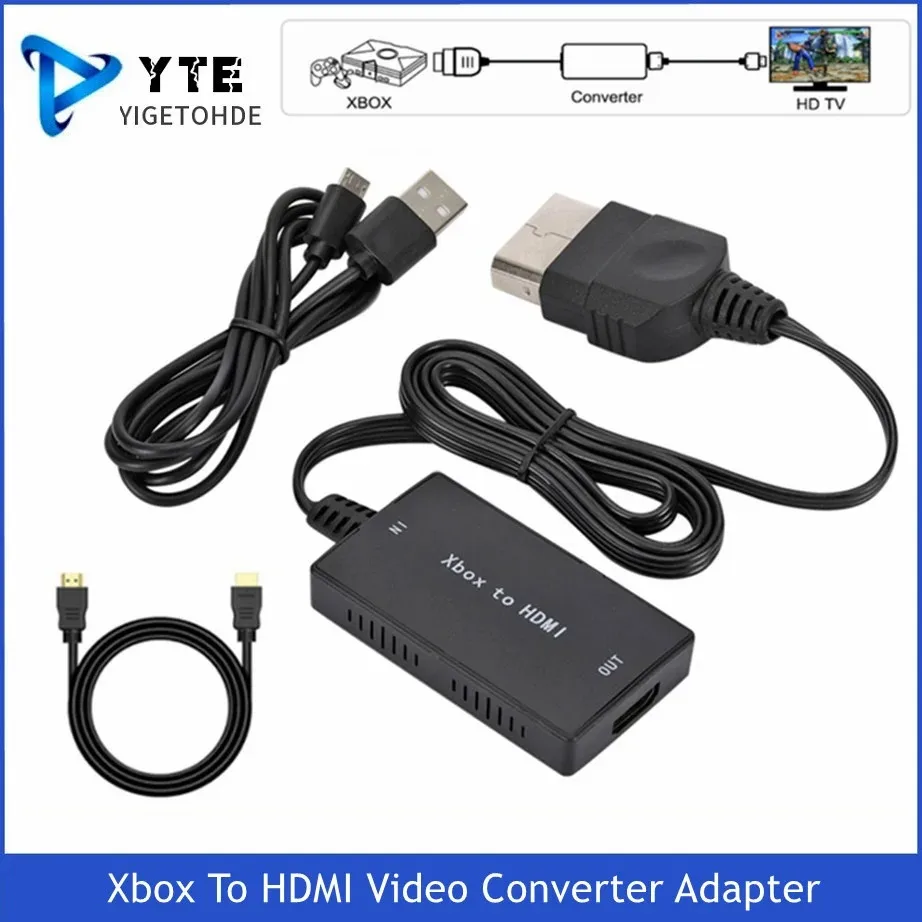 

YIGETOHDE HD 720P 1080P XBOX to HDMI-Compatible Video Converter Adapter With HDMI Cables Suitable For Models Of Original Console