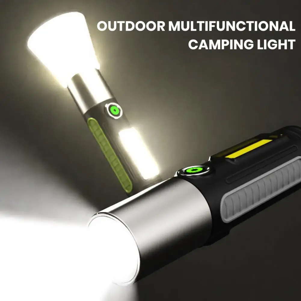 

Outdoor Flashlight with Soft Light Lampshade Camping Light Powerful Usb Rechargeable Led Flashlight Versatile for Camping