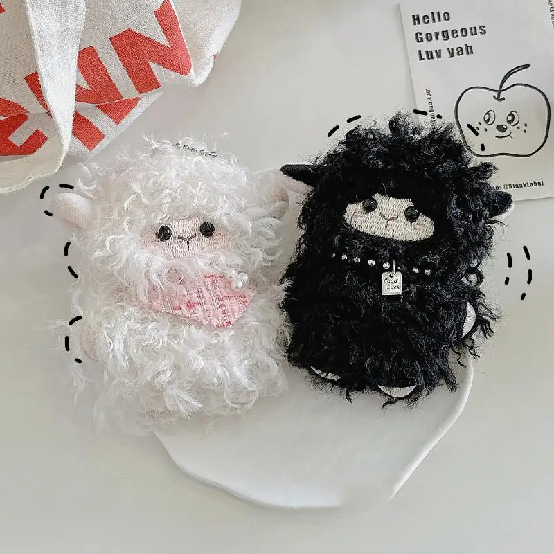 Plush Keychain Cute Cartoon Sheep Soft Stuffed Doll Keyring Bag Pendant Hanging Decoration Gift