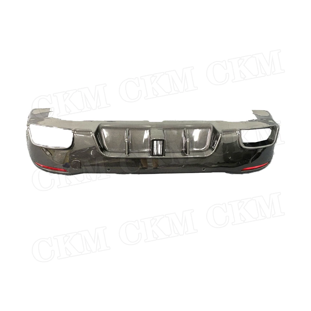 Dry Carbon Fiber Material Rear Bumper Diffuser with Exhaust For Mercedes Benz GLE Class W167 GLE53 AMG SUV 2020 Car Decoration