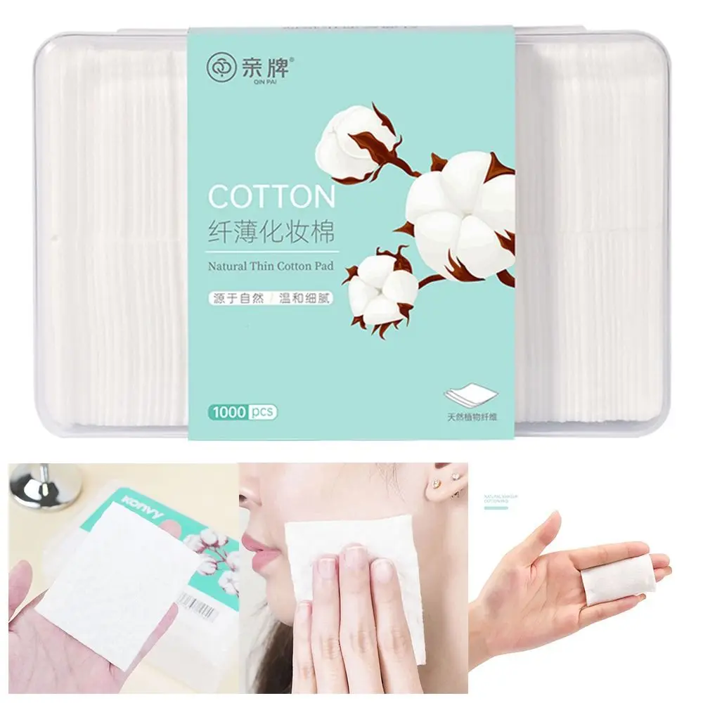 Lingettes cosmétiques portables jetables tampons de coton Double face démaquillant maquillage tampons de coton pour le visage