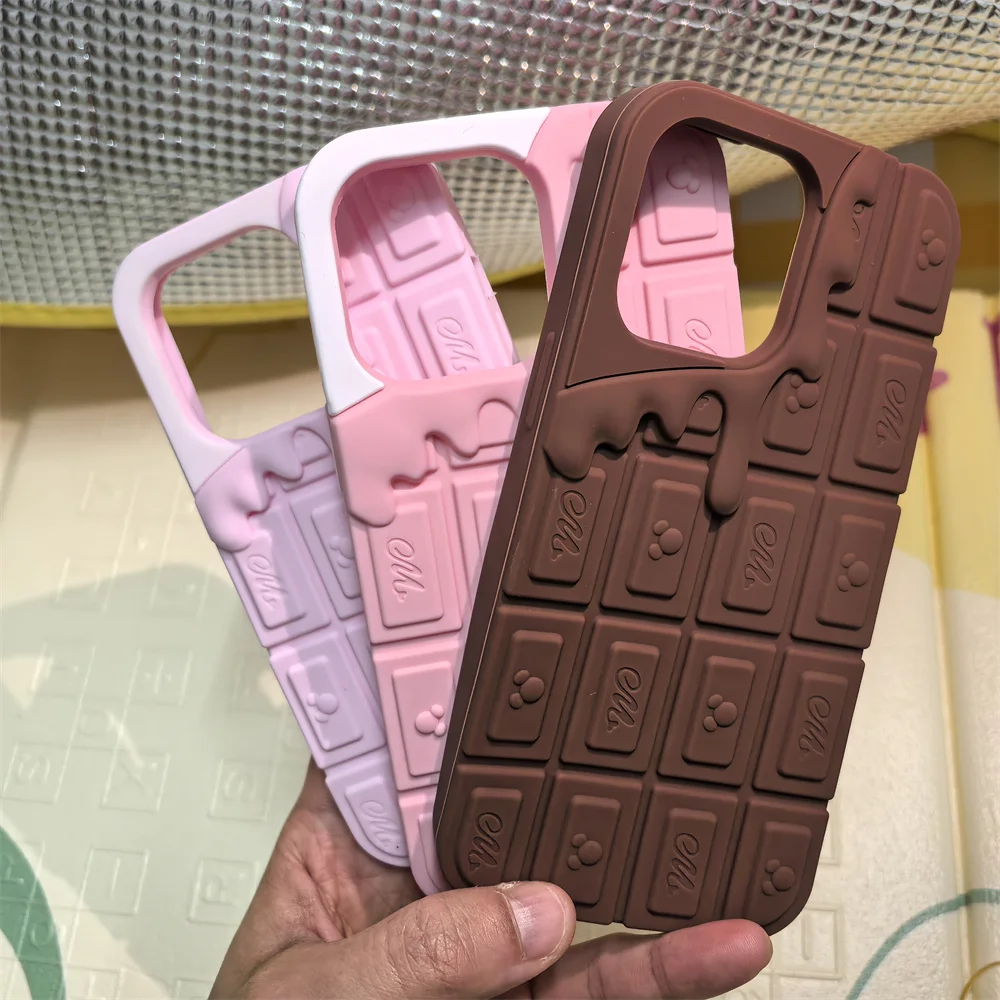 Funda de silicona para teléfono, dibujos animados 3D, chocolate realista, Mickey Minnie Mouse para iphone 16 Pro Max 15 14 13 12 Pro Max 11