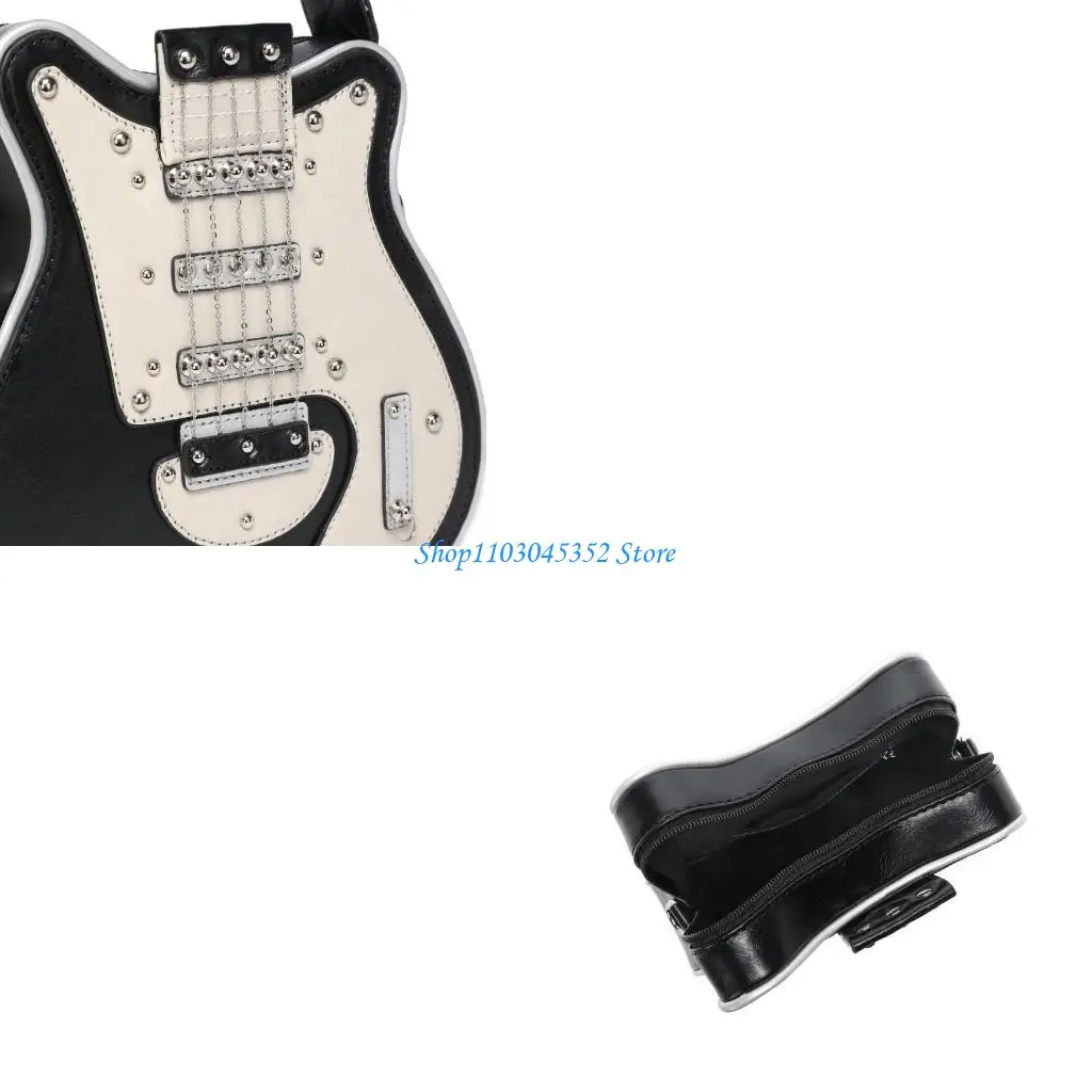 

Сумка через плечо из искусственной кожи в форме гитары, студенческие сумки на плечо, регулируемый ремень для школьных репетиций