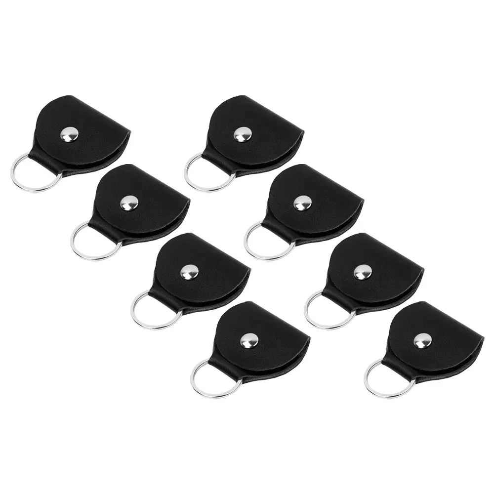 

8 Pcs Guitar Pick Protective Cover Picks Pickholder Keychain Bag Storage Case Travel