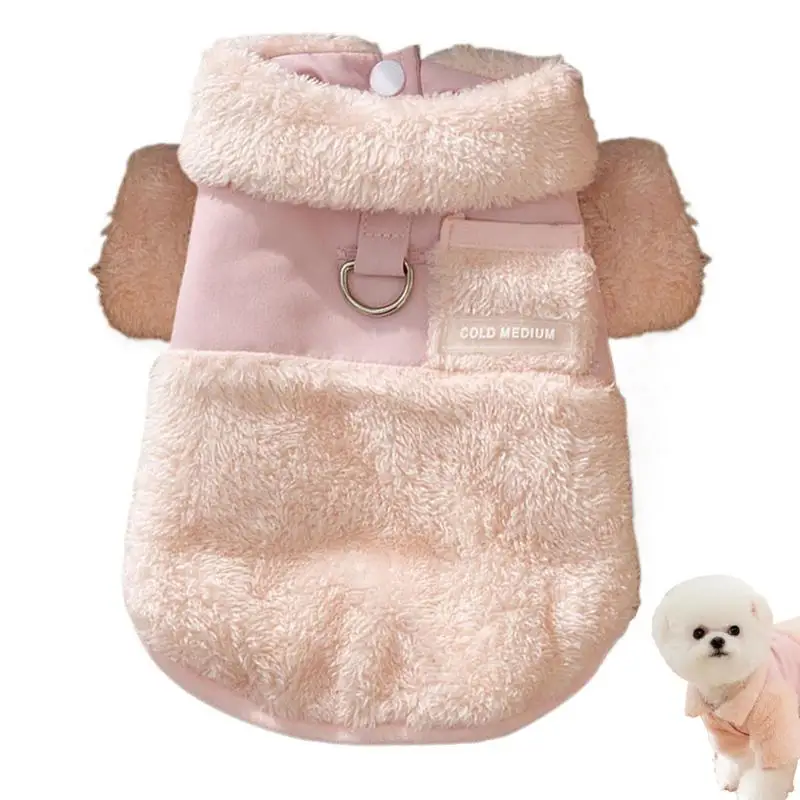 Winter Dog Clothes Warm Puppy Cold Weather Coat With Rope Ring Warm Dog Cotton Outfits Double-Sided Wear For Autumn Festival