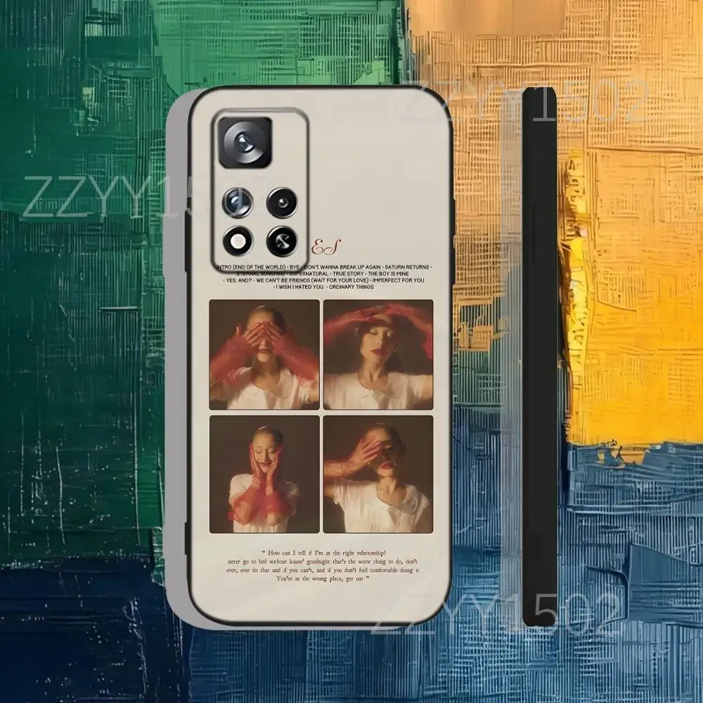 حافظة هاتف A-Ariana G-GrandeS Eternal Sunshine لهاتف سامسونج S25، S24، Ultra، S20، S30، Plus، S22، S23، Ultra، Plus، 5G سيليكون أسود ناعم