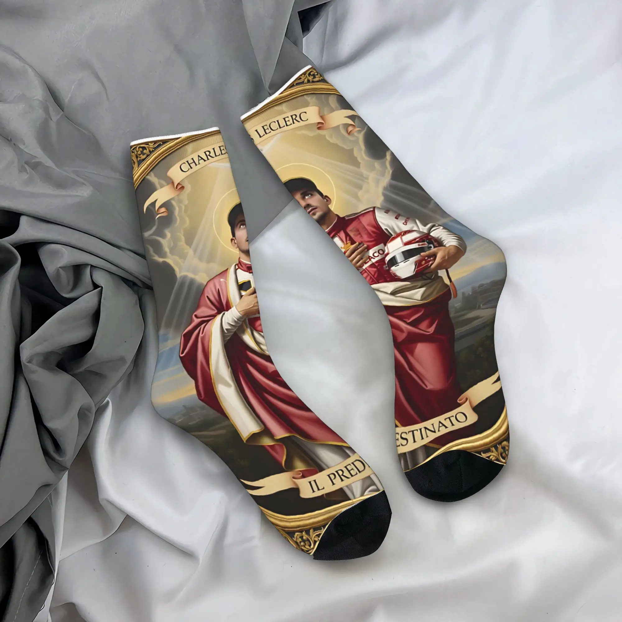 

Модные мужские носки, повседневные носки Saint Charles Leclerc, женские носки высокого качества из полиэстера, весна-лето, осень-зима,