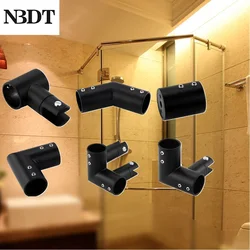 1Pc SUS304 Glass Shower Enclosure Screen Dia. 25mm Hanging Rail Fittings Clamp