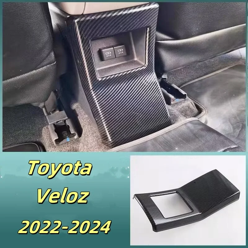 

For Toyota Veloz 2022-2024 Carbon Fiber Car Rear Air Condition Vent Outlet Cover Trim Interior Accessories