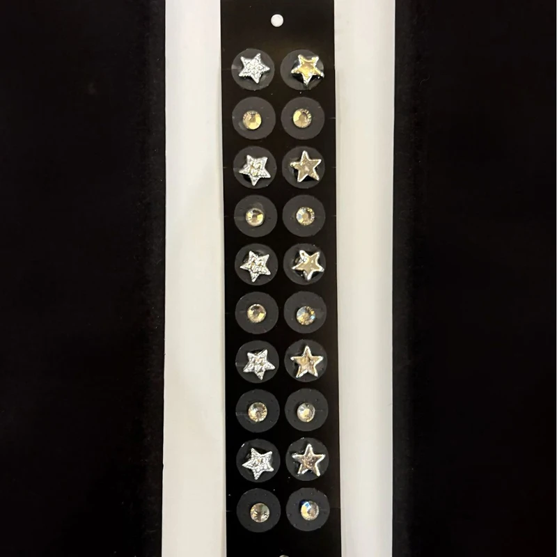 Pentagram Ear Acupuncture Auricular Ear Stickers Rhinestone Massage Ear Point Pressure Patch Auriculotherapy