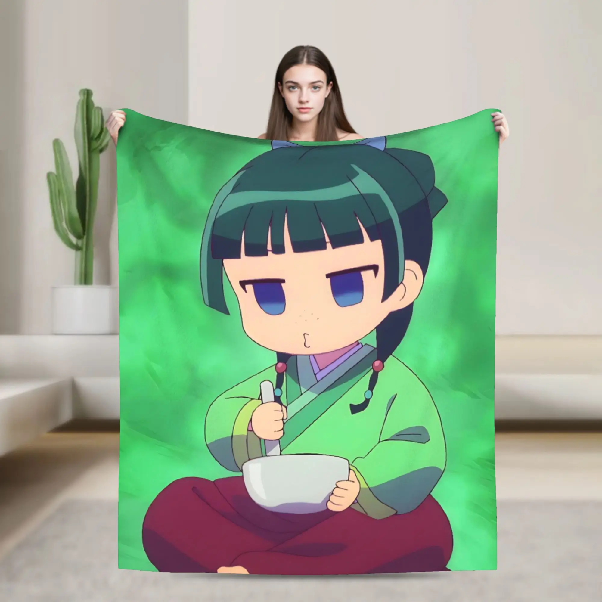 The Apothecary D-Diaries Maomao Throw Blanket for Couch Cozy Plush Blanket 50x60 Inch Multiple Sizes Bedspread for All Seasons