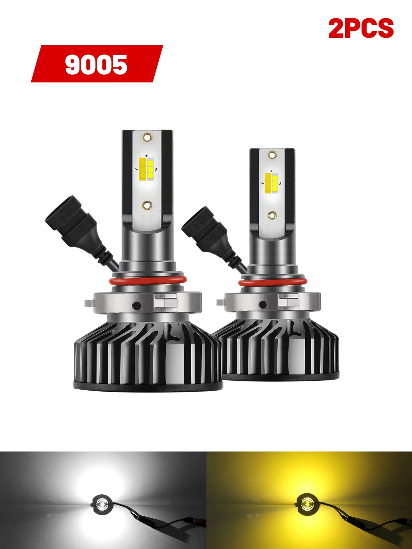 UNISHINE H4 H7 9005 LED Headlight Bulbs 30000LM 6500K 3500K LED Fog Auto Light For Cars Truck 12V 24V