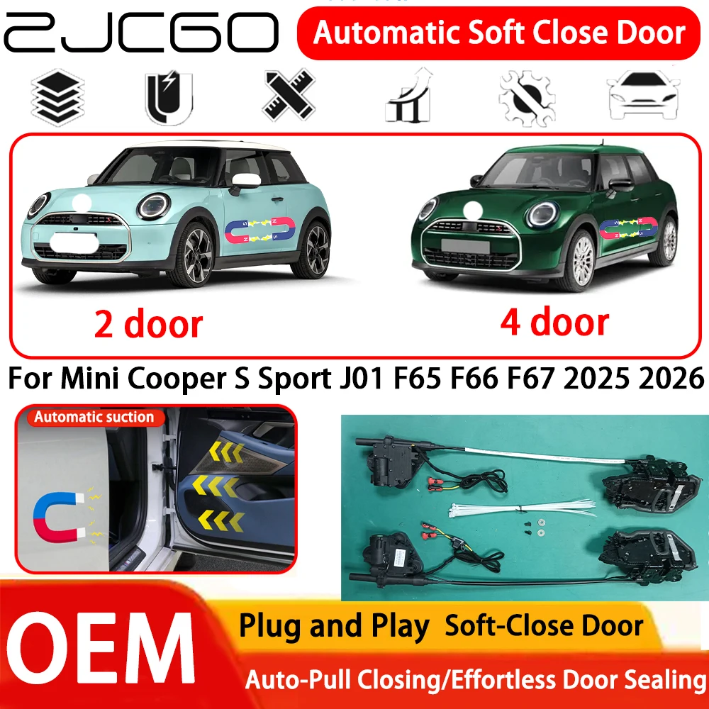 ﻿for Mini Cooper S Sport J01 F65 F66 F67 2025 2026 OEM Plug and Play Automatic Electric Soft Close Door Comfort Closing System