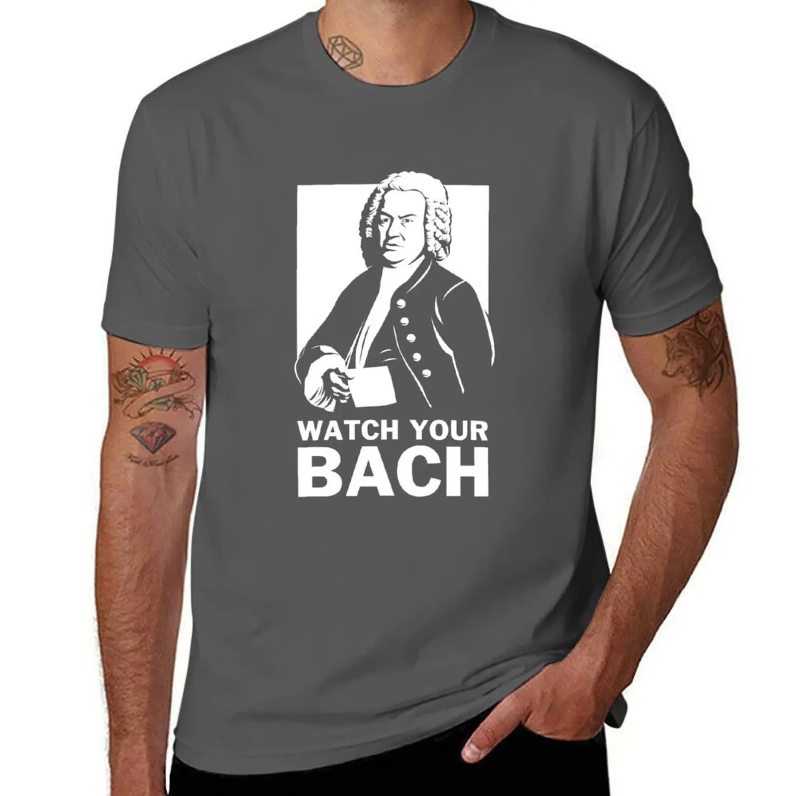 

Bach Your Watch T-Shirt Casual Street Style Short Sleeve Tee